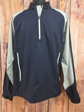 FootJoy Navy Half-Zip Windbreaker Jacket Medium